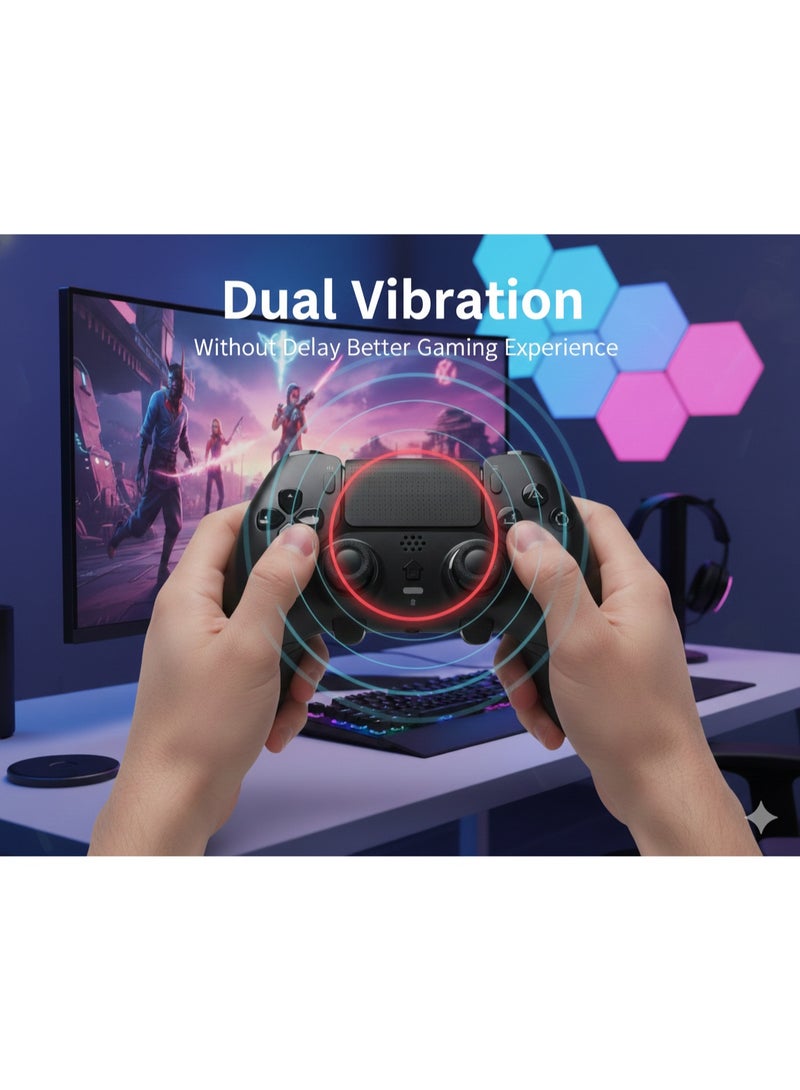 epicarma Wireless Controller for PS5 & PC – DualSense Edge Style Bluetooth Gamepad with 6-Axis Gyro, Custom Rear Triggers, Long Battery Life, PS5 Compatible Gaming Controller - Image 3